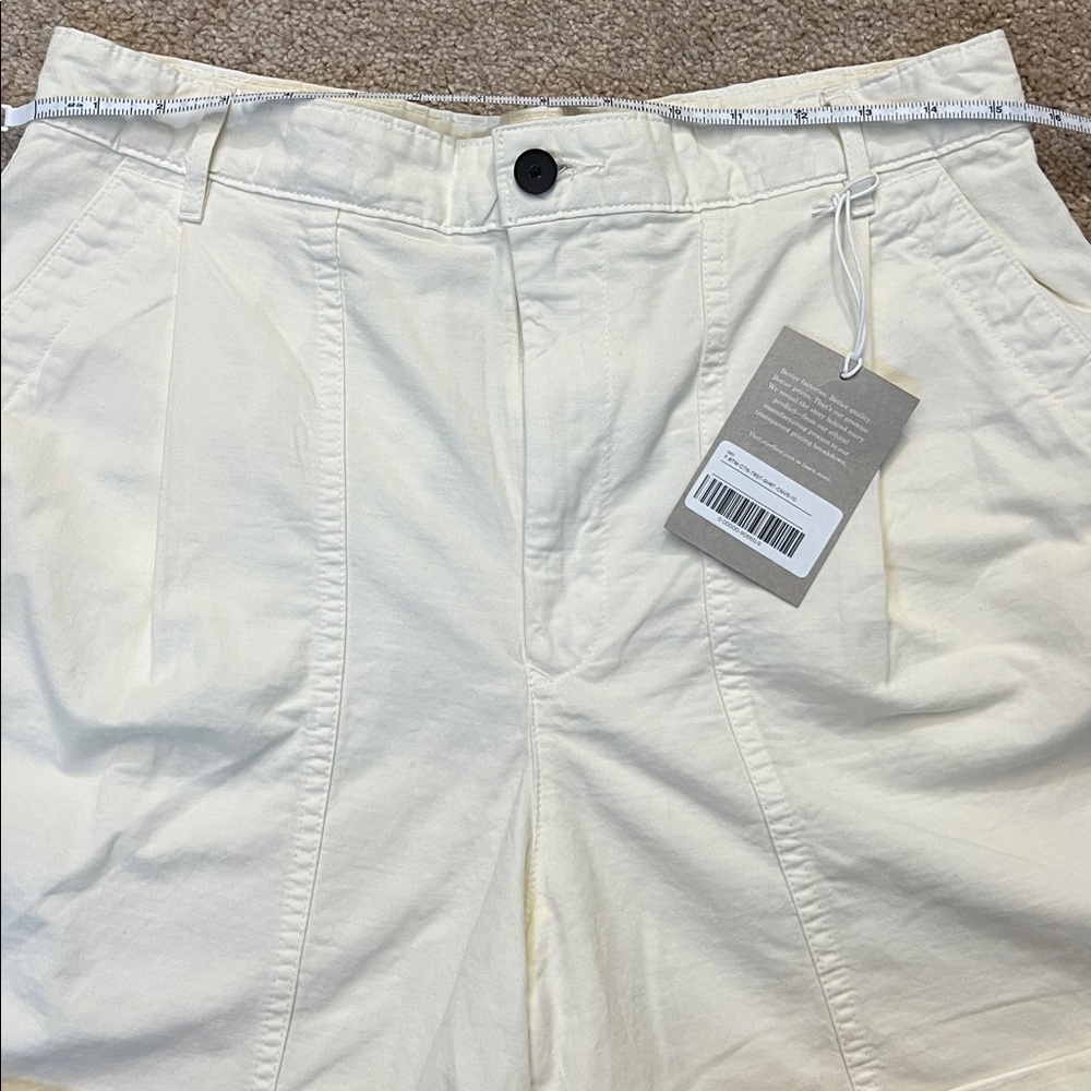 Everlane Tourist Shorts Bone Cream Women's NEW Size 10 - Picture 5 of 9